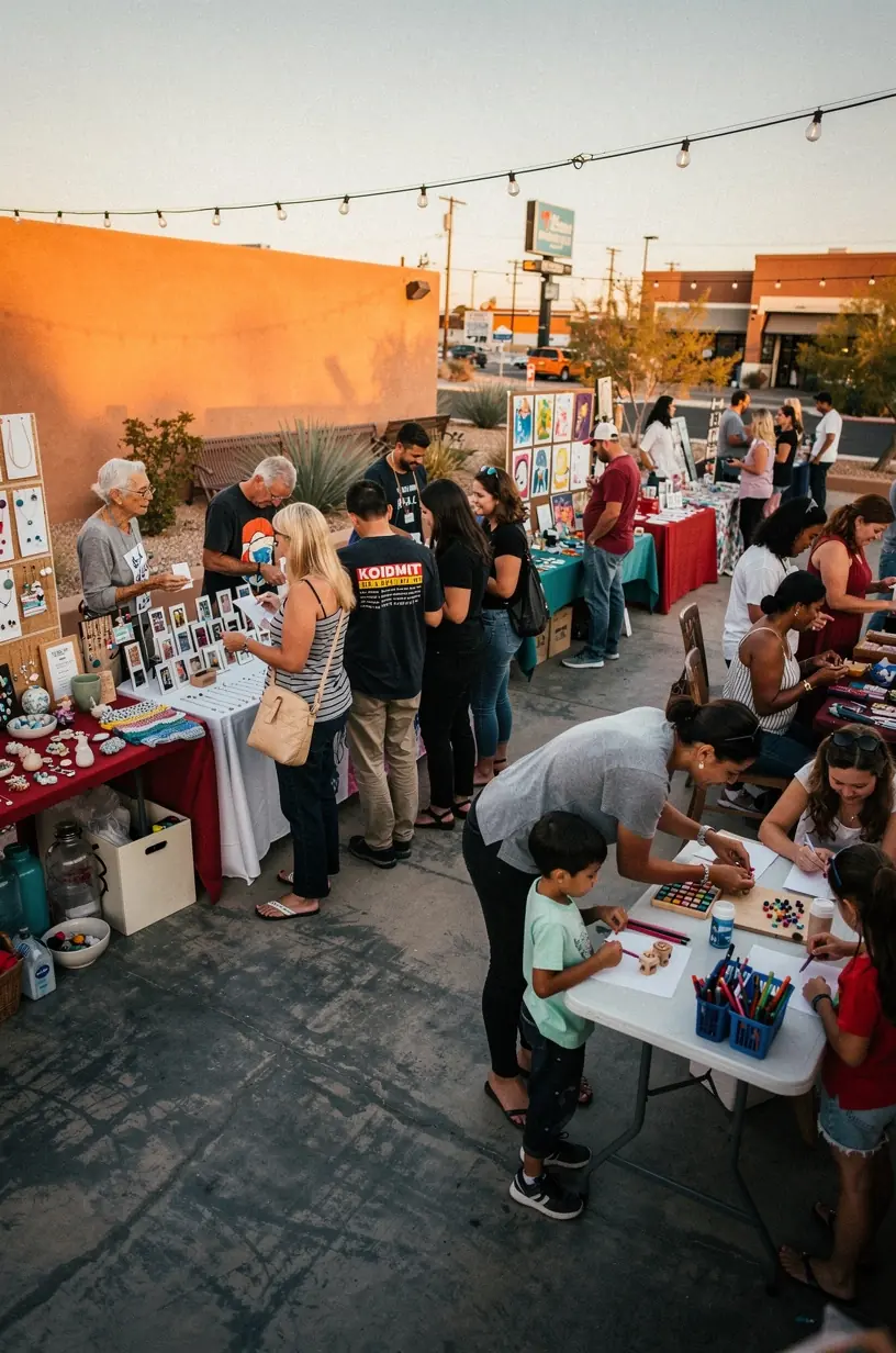 Community craft event management guide with DIY activities.