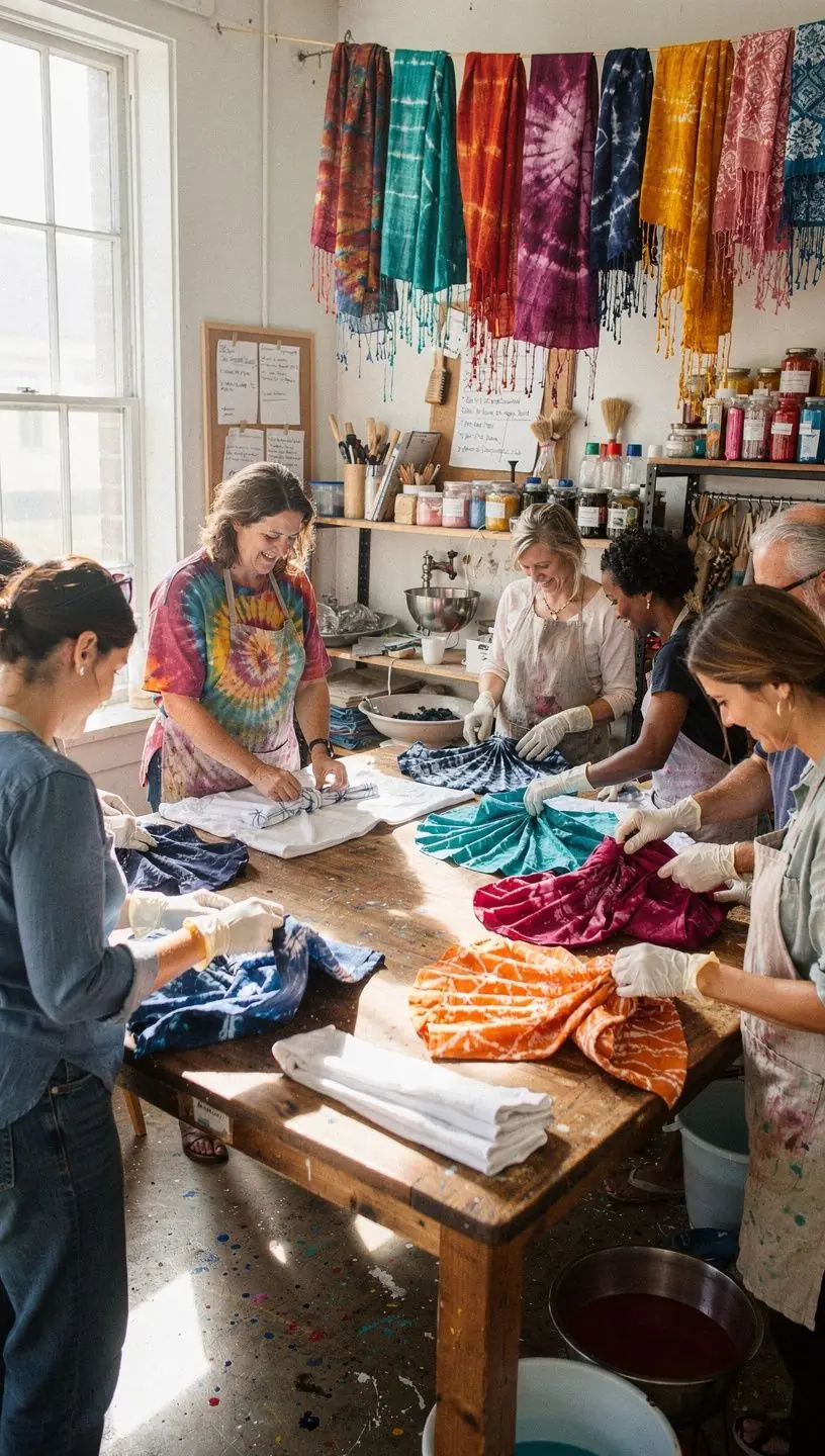Collaborative workspace showcasing diverse craft disciplines
